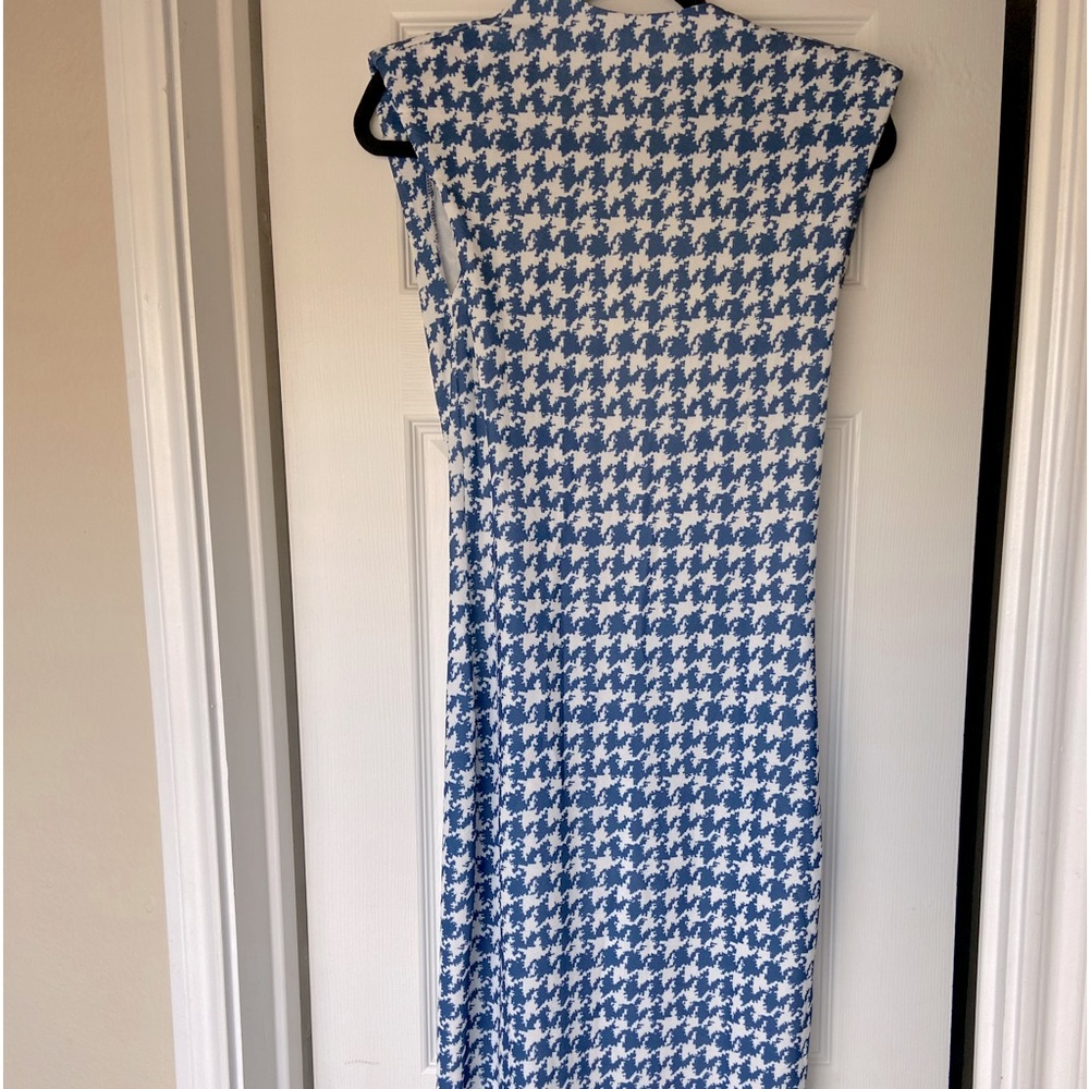 Long Houndstooth print long dress
